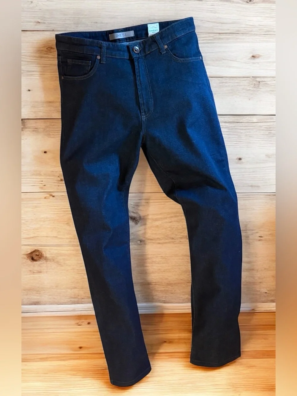 Rye 51 Candiani Italian Stretch Denim Rocco Wash Men’s 32” Straight Leg Jeans